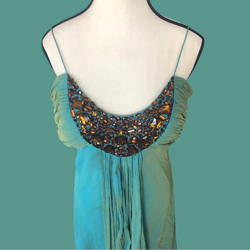 Elegant Teal Maxi Dress - Picture 3 of 6